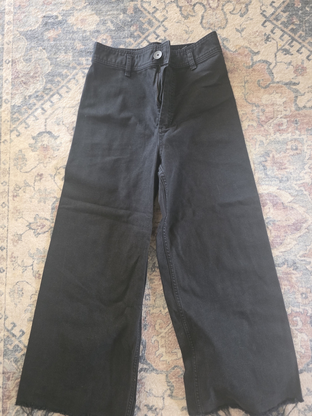 Black Wide-Leg Women's Pants